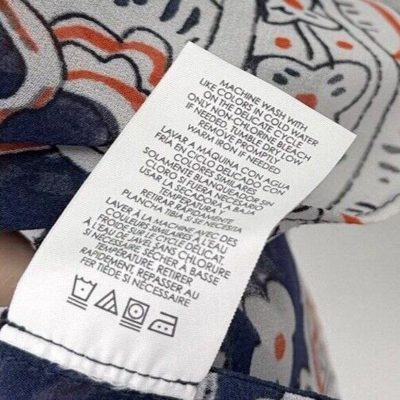 CAbi Women’s Sheer Chiffon Red White Blue Lightweight Tank Top Sz XS # 5349 - Picture 6 of 9